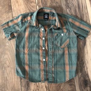 Volcom plaid boy shirt 4T